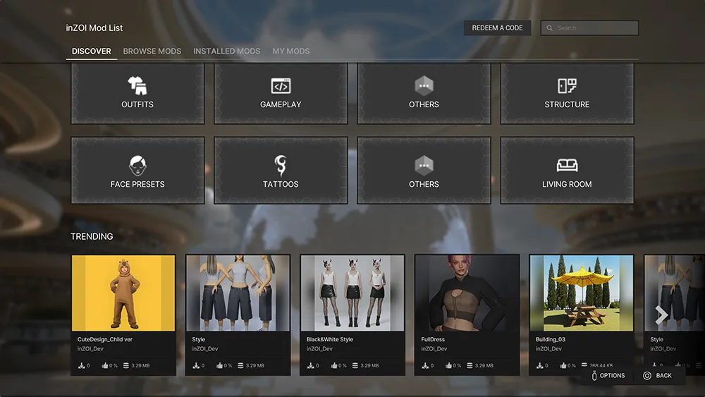 inZOI Mod List