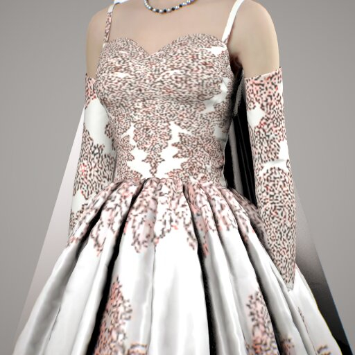 Veil Gala Dress with indifferent sleeves
